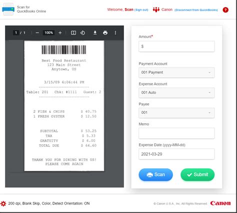 QuickBooks barcode scanning